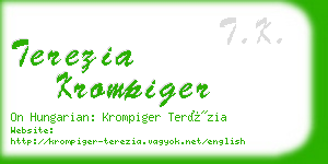 terezia krompiger business card